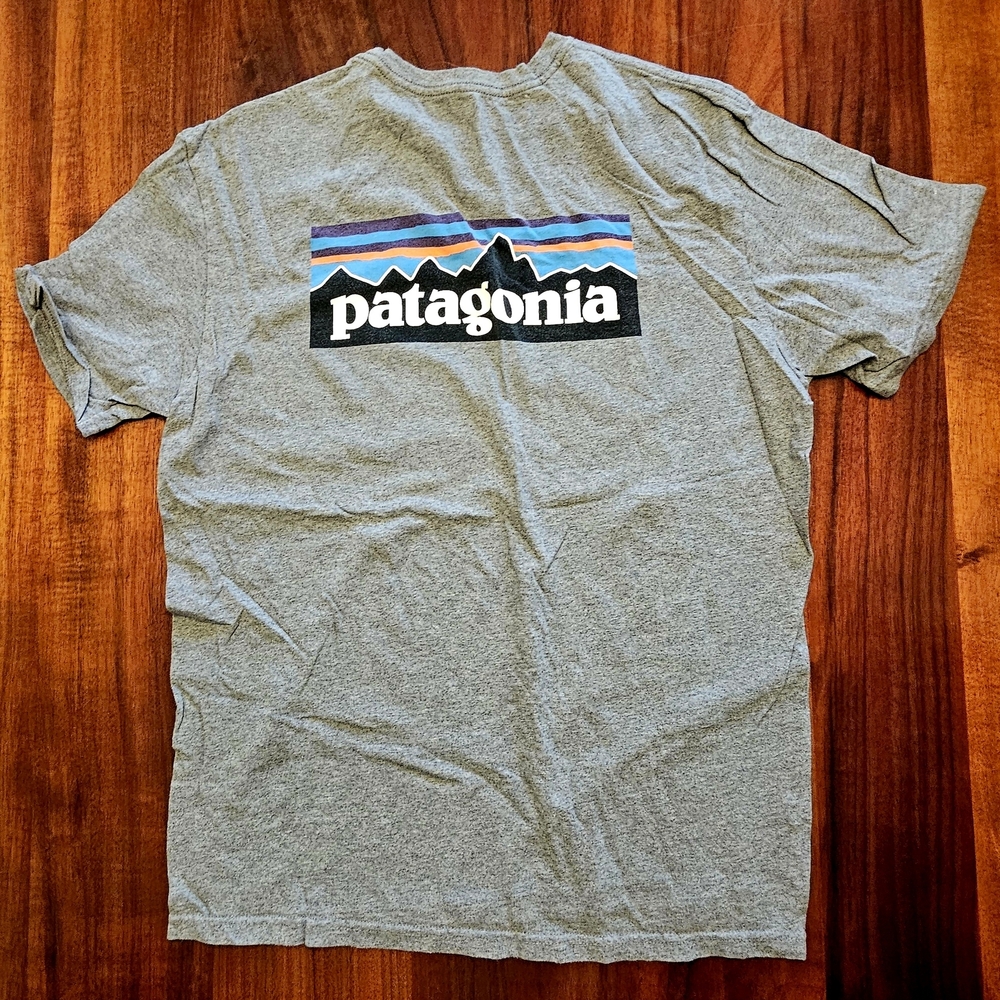 Patagonia Men's Heather Gray Logo Tee